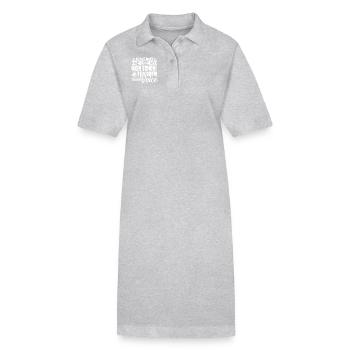 Don't Make Me Use My High School Teacher Voice - Stanley/Stella PAIGER Organic Women’s Polo Dress - heather grey - Front
