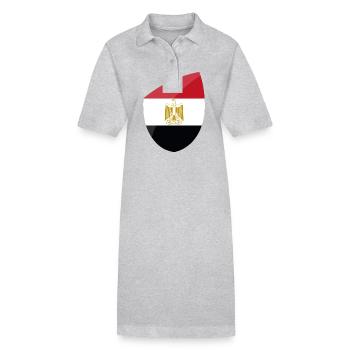 Égypte - Robe polo bio PAIGER Stanley/Stella Femme - gris chiné - Devant