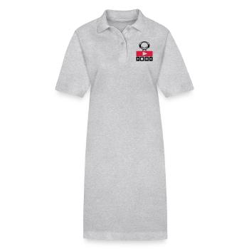 dj - Stanley/Stella PAIGER Organic Women’s Polo Dress - heather grey - Front