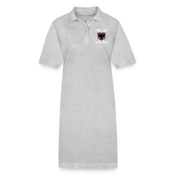 Egal wie albern du bist, ich bin Albaner! - Stanley/Stella Frauen Bio-Polokleid PAIGER - Grau meliert - Vorne