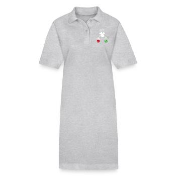 Call Mobile Anruf DRUMMER SCHLAGZEUG drums - Stanley/Stella Frauen Bio-Polokleid PAIGER - Grau meliert - Vorne