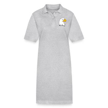 adler eagle bussard falke habicht hawk falcon17 - Stanley/Stella Frauen Bio-Polokleid PAIGER - Grau meliert - Vorne