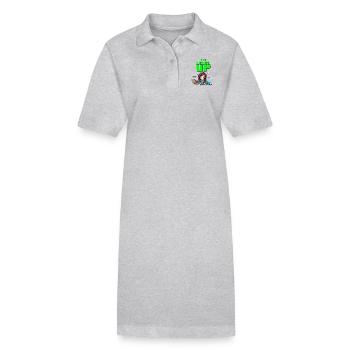 dva Stufe nach oben - Stanley/Stella Frauen Bio-Polokleid PAIGER - Grau meliert - Vorne