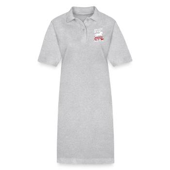 Reiterin Reitsport Reiten Pferd Macken Reitverein - Stanley/Stella Frauen Bio-Polokleid PAIGER - Grau meliert - Vorne