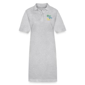 Nie aufgeben - Stanley/Stella Frauen Bio-Polokleid PAIGER - Grau meliert - Vorne