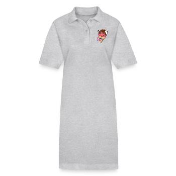 Échantillon de glace - Robe polo bio PAIGER Stanley/Stella Femme - gris chiné - Devant