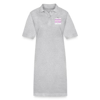 Fußball Maedchen Spruch Sprueche Frauenfußball - Stanley/Stella Frauen Bio-Polokleid PAIGER - Grau meliert - Vorne