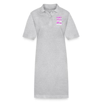 Trucker LKW Fahrer Transporter Beruf Geschenk - Stanley/Stella Frauen Bio-Polokleid PAIGER - Grau meliert - Vorne