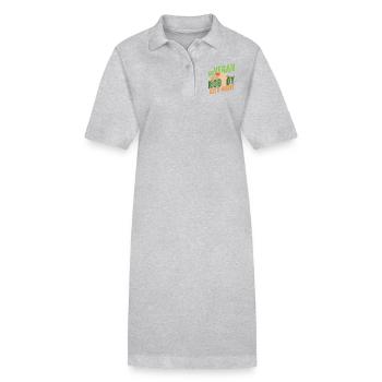 Go vegan and nobody gets hurt Veganer Veganismus - Stanley/Stella Frauen Bio-Polokleid PAIGER - Grau meliert - Vorne