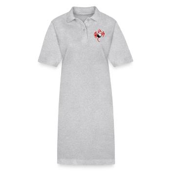 dragon chinois - Robe polo bio PAIGER Stanley/Stella Femme - gris chiné - Devant