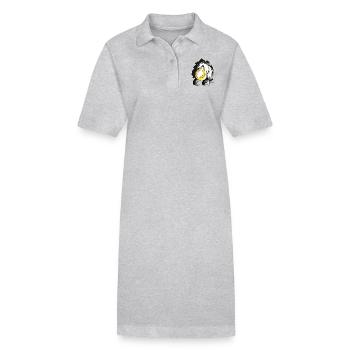 Haflinger - Hafi - Pferd - Stanley/Stella Frauen Bio-Polokleid PAIGER - Grau meliert - Vorne