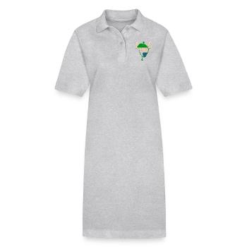 Sierra Leone - Robe polo bio PAIGER Stanley/Stella Femme - gris chiné - Devant