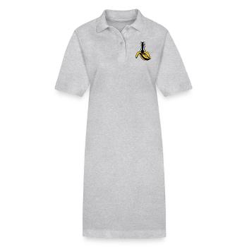 Bière à la banane | Bière on t’aime - Robe polo bio PAIGER Stanley/Stella Femme - gris chiné - Devant