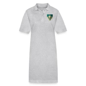 Logo d’haltère - Robe polo bio PAIGER Stanley/Stella Femme - gris chiné - Devant