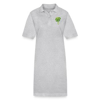 Céleri ou céleri - Robe polo bio PAIGER Stanley/Stella Femme - gris chiné - Devant
