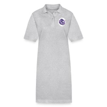 Tribal Dragon Purple - Stanley/Stella PAIGER Organic Women’s Polo Dress - heather grey - Front