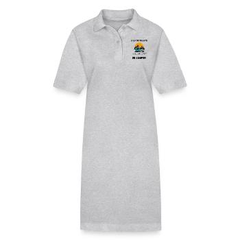 Retraite Camping Humour - Robe polo bio PAIGER Stanley/Stella Femme - gris chiné - Devant