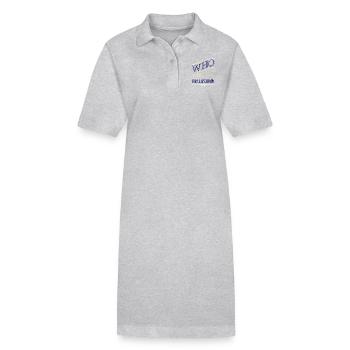 Vaisseau spatial en apesanteur céleste déclaration cadeau - Robe polo bio PAIGER Stanley/Stella Femme - gris chiné - Devant