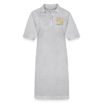 I like big needles and I can't lie - Stanley/Stella PAIGER Organic Women’s Polo Dress - heather grey - Front