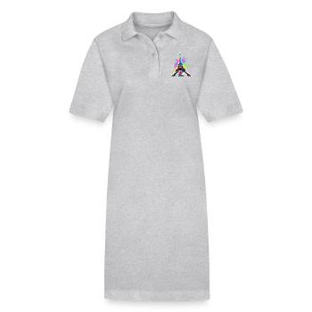 Eiffelturm #18 - Stanley/Stella Frauen Bio-Polokleid PAIGER - Grau meliert - Vorne