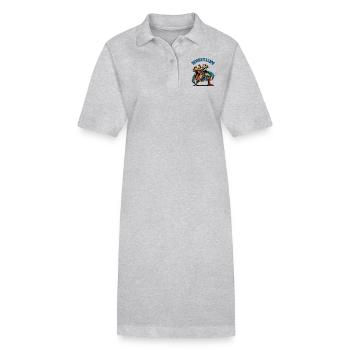 Lutte - Robe polo bio PAIGER Stanley/Stella Femme - gris chiné - Devant