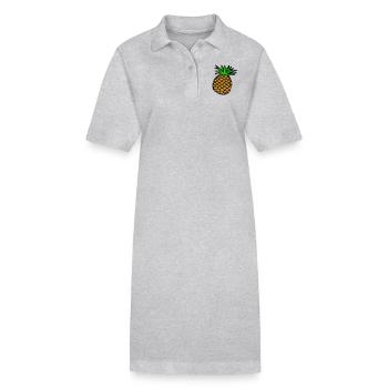 Ananas - Stanley/Stella Frauen Bio-Polokleid PAIGER - Grau meliert - Vorne