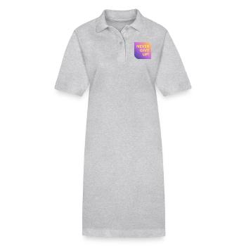 NIEMALS AUFGEBEN - Stanley/Stella Frauen Bio-Polokleid PAIGER - Grau meliert - Vorne
