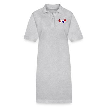 Drapeau du Canada Panama - Robe polo bio PAIGER Stanley/Stella Femme - gris chiné - Devant