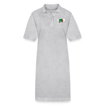 Pakistan Algérie Drapeau Coeur - Robe polo bio PAIGER Stanley/Stella Femme - gris chiné - Devant