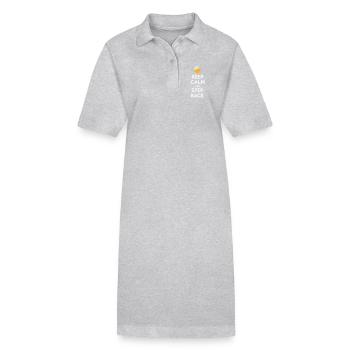 Keep calm and step back - Stanley/Stella PAIGER Organic Women’s Polo Dress - heather grey - Front