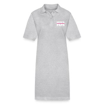 Super papa - Stanley/Stella Frauen Bio-Polokleid PAIGER - Grau meliert - Vorne