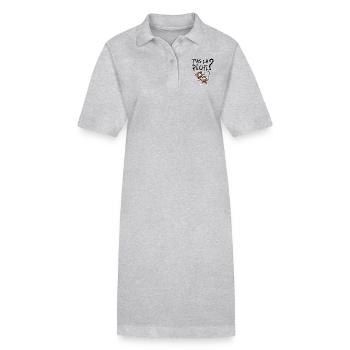 T'as la pêche ? - Robe polo bio PAIGER Stanley/Stella Femme - gris chiné - Devant