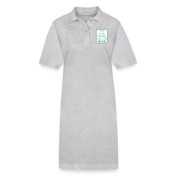 Verkehrsschild 1 Stunde Parken - Stanley/Stella Frauen Bio-Polokleid PAIGER - Grau meliert - Vorne