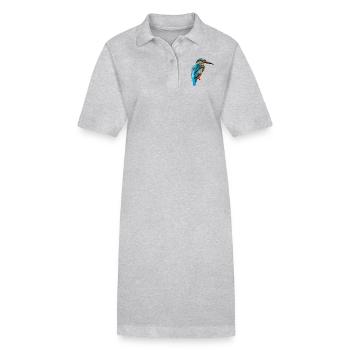 martin-pêcheur - Robe polo bio PAIGER Stanley/Stella Femme - gris chiné - Devant