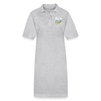 Pablo Escobar distressed - Stanley/Stella PAIGER Organic Women’s Polo Dress - heather grey - Front