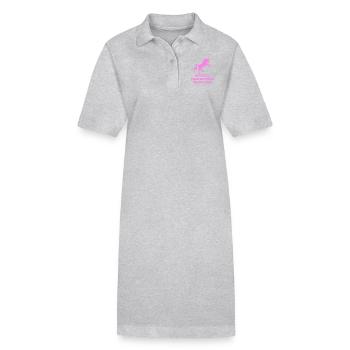 Unicorn rose invisible - Robe polo bio PAIGER Stanley/Stella Femme - gris chiné - Devant