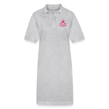 1c grunge rose mariée - Robe polo bio PAIGER Stanley/Stella Femme - gris chiné - Devant