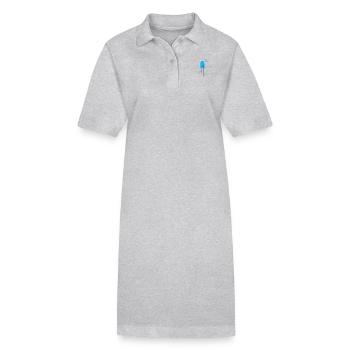 LED bleu électronique avec la description comme un cadeau - Robe polo bio PAIGER Stanley/Stella Femme - gris chiné - Devant