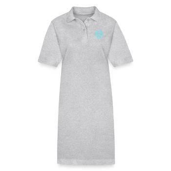 des points abstraits - Robe polo bio PAIGER Stanley/Stella Femme - gris chiné - Devant