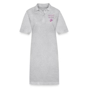 Spiritual As Hell - Stanley/Stella Frauen Bio-Polokleid PAIGER - Grau meliert - Vorne