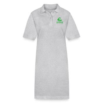 OUI végétarien végétalien nous pouvons maintenant nouveau noël pas cher rev - Robe polo bio PAIGER Stanley/Stella Femme - gris chiné - Devant