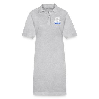 wer mit mir nicht auskommt - Spruch - Stanley/Stella Frauen Bio-Polokleid PAIGER - Grau meliert - Vorne