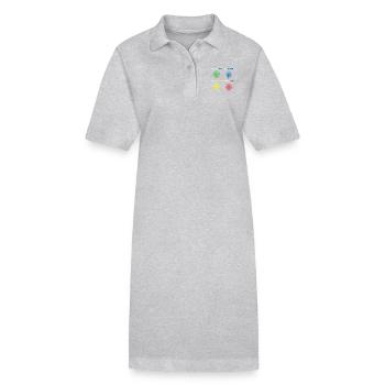 Anti Rassismus / Geschenk - Stanley/Stella Frauen Bio-Polokleid PAIGER - Grau meliert - Vorne