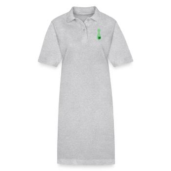Kleeblatt-Bindung St Patrick Tagesgrün-Iren - Stanley/Stella Frauen Bio-Polokleid PAIGER - Grau meliert - Vorne