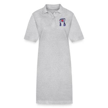 Love birds - Stanley/Stella PAIGER Organic Women’s Polo Dress - heather grey - Front