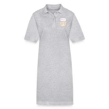 Lama - Hola - Lama T-shirt - Lamas - Cadeau - Robe polo bio PAIGER Stanley/Stella Femme - gris chiné - Devant