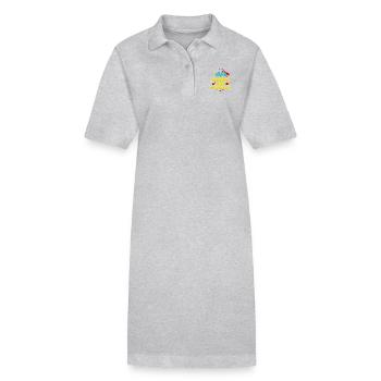Reading is my superpower reading super power gift - Stanley/Stella PAIGER Organic Women’s Polo Dress - heather grey - Front