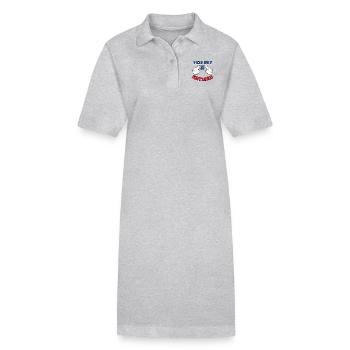 Dieser Typ ist im Ruhestand - Stanley/Stella Frauen Bio-Polokleid PAIGER - Grau meliert - Vorne
