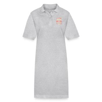 Liebe Ist Ausverkauft Tennis Ist Im Angebot - Stanley/Stella Frauen Bio-Polokleid PAIGER - Grau meliert - Vorne