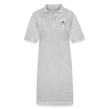 Saying Gift Goblin Dwarf Fantasy Fairy Tale Child - Stanley/Stella PAIGER Organic Women’s Polo Dress - heather grey - Front